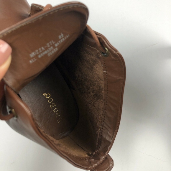 Bamboo Brown Lace Up Ankle Boots MOZZA-27L - Picture 8 of 8